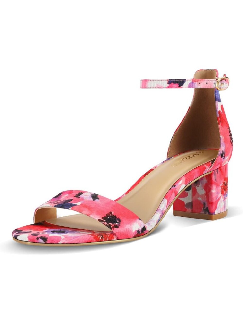 Stylish Women's Open Toe Chunky Heels Sandals - Comfortable Ankle Strap Pumps